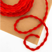 Tiny 3/8" Bump Chenille for Retro Crafts in Red ~ 1 yd.